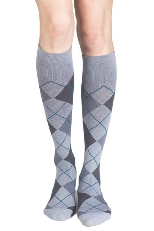 Medi Rejuva 20-30 mmHg Compression Knee High Argyle Smoke Unisex