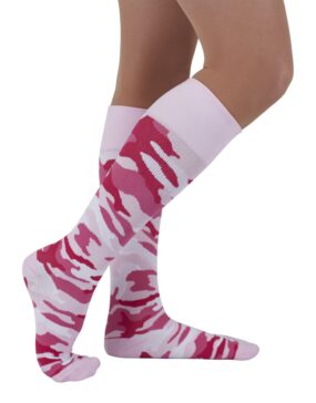 Medi Rejuva 20-30 mmHg Compression Knee High Camo Unisex Pink