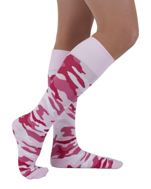 Medi Rejuva 20-30 mmHg Compression Knee High Camo Unisex Pink