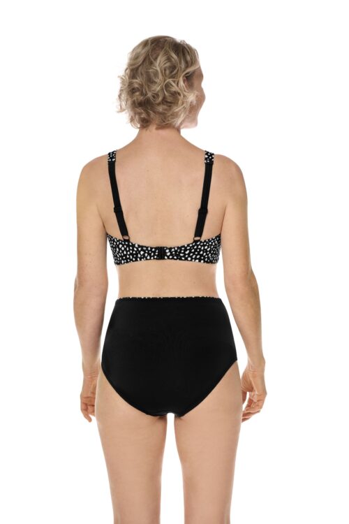 Amoena 71659 Manila High Neck Soft Cup Bikini Top Black/White - Image 2