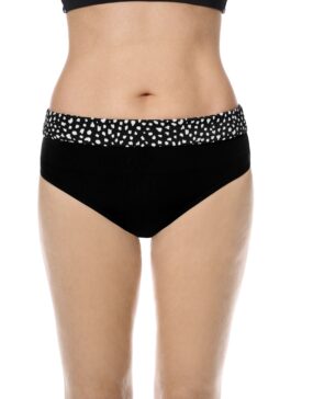 Amoena 71660 Manila High Waist Bathing Suit Bottom Black/White